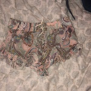boho designed shorts